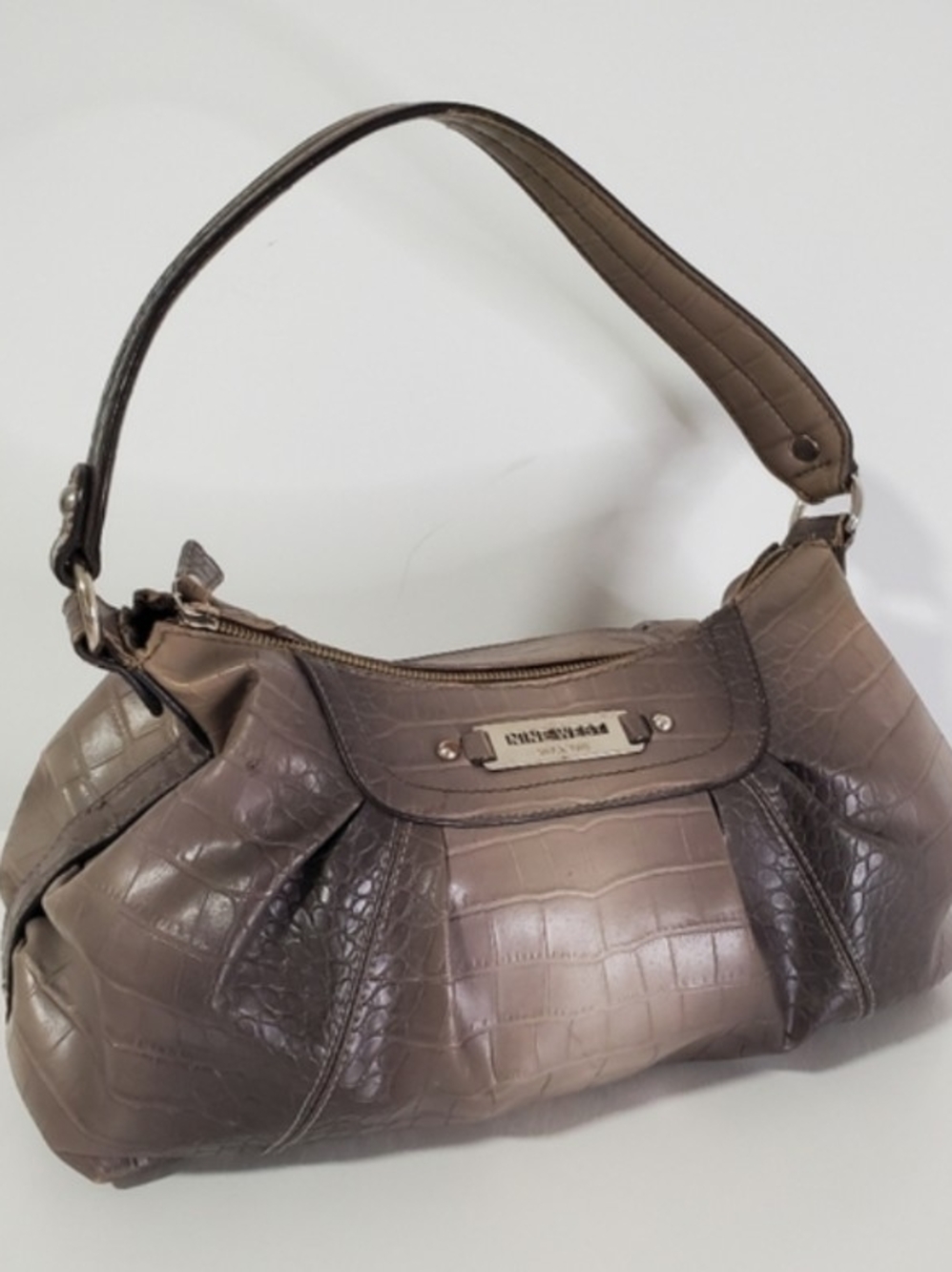 Nine West Taupe Tones Hand Shoulderbag Purse Tote Vintage